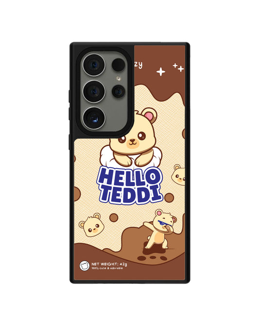 Android Leather Grip Case - Hello Teddy 1.0