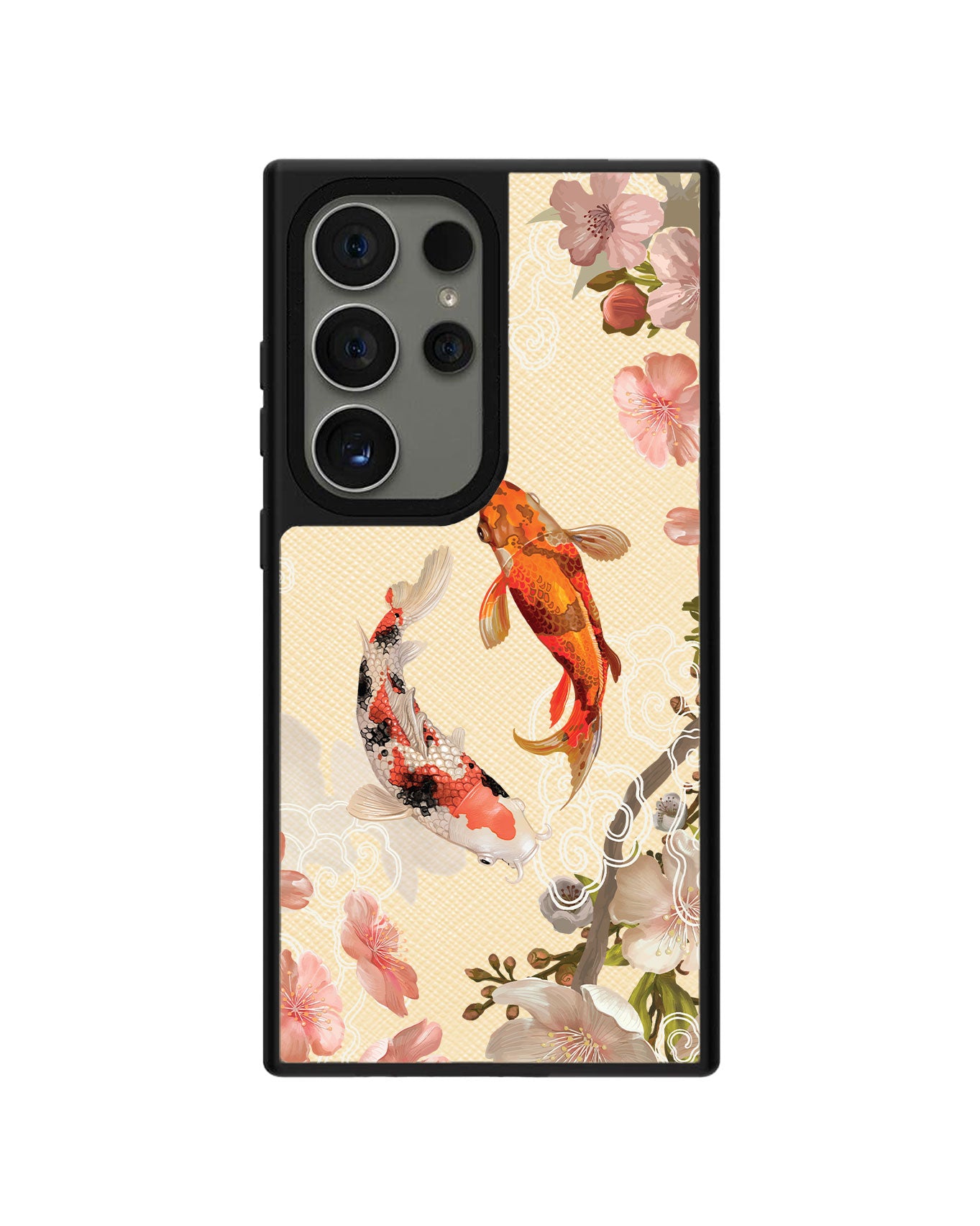 Android Leather Grip Case - Oil Painting Koi