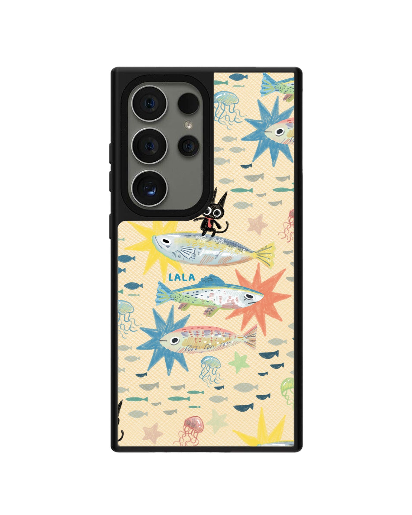 Android Leather Grip Case - The Fish Surfer