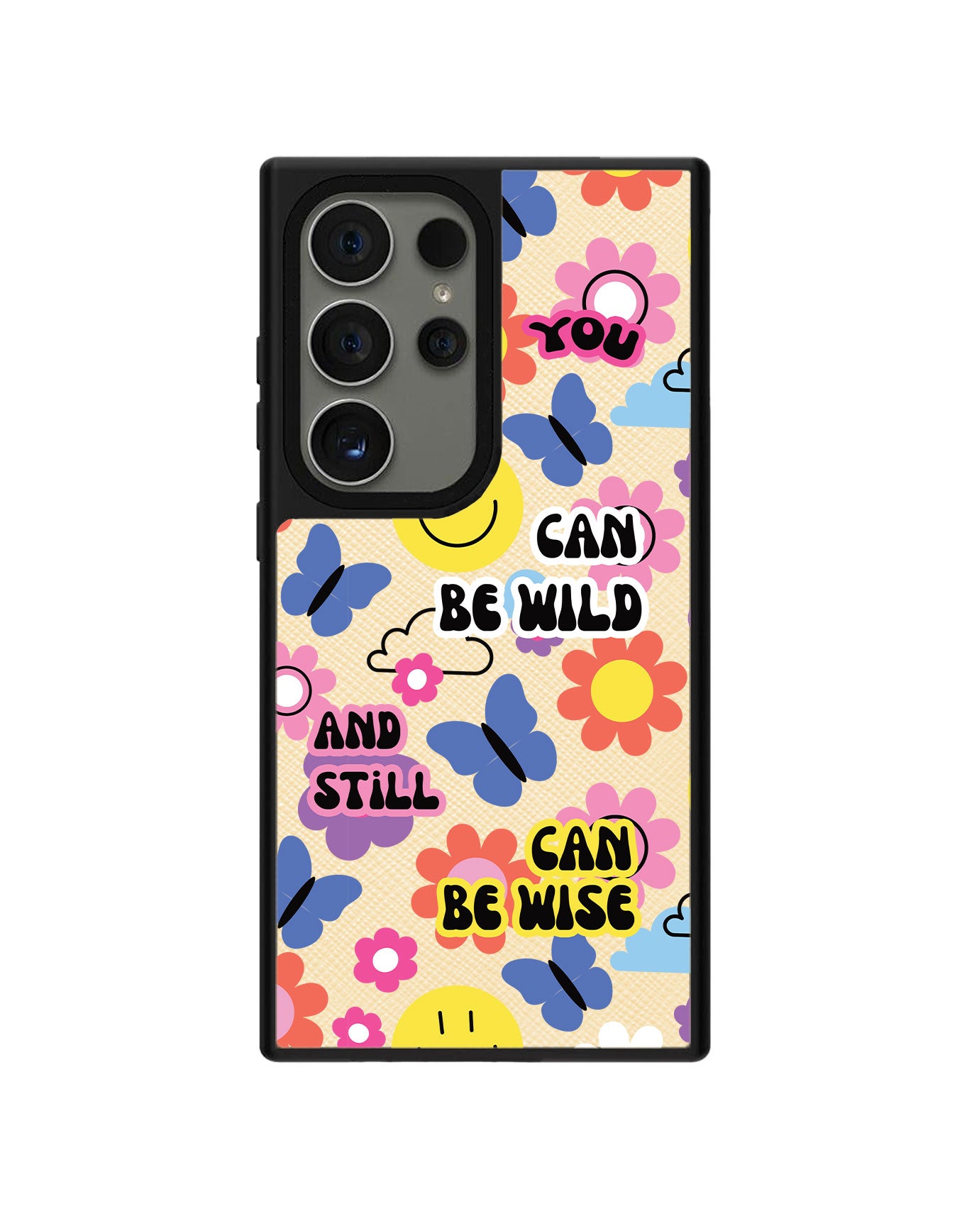 Android Leather Grip Case - You Can Be Wild & Wise