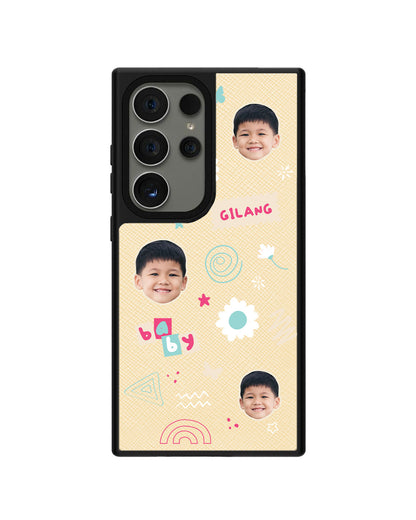 Android Leather Grip - Face Grid Abstract