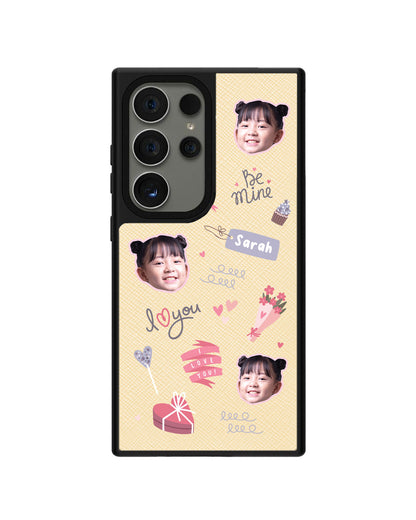 Android Leather Grip - Face Grid Lovely