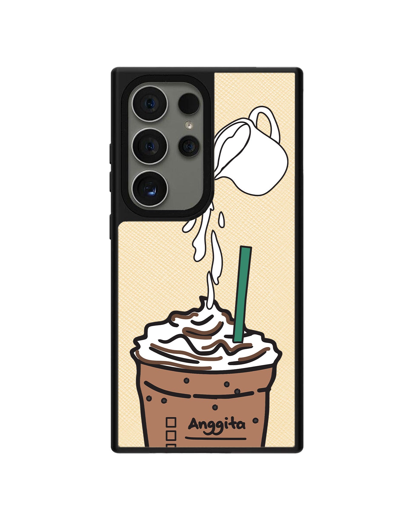 Android Leather Grip Case - Coffee Frappe