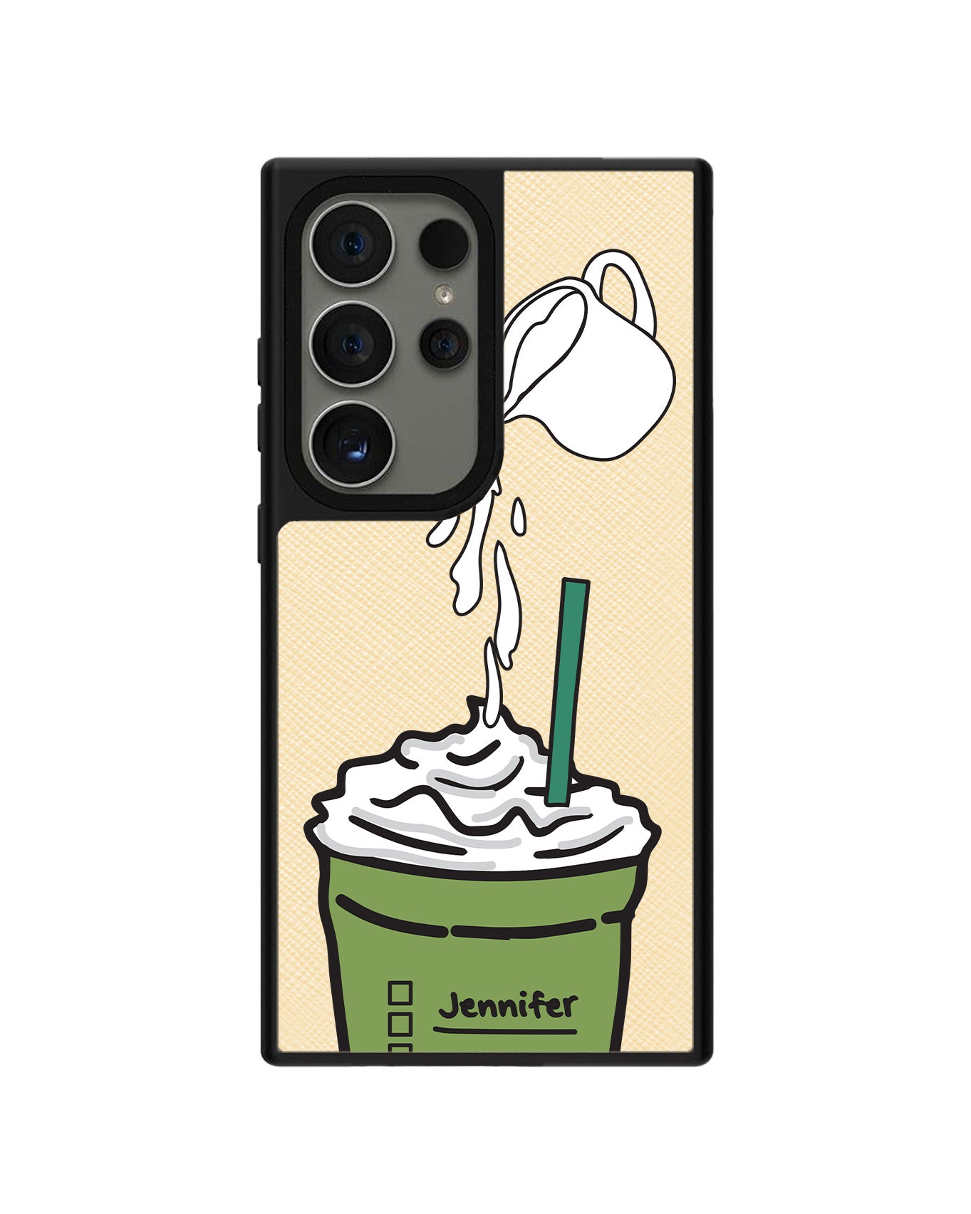 Android Leather Grip Case - Greentea Matcha Frappe