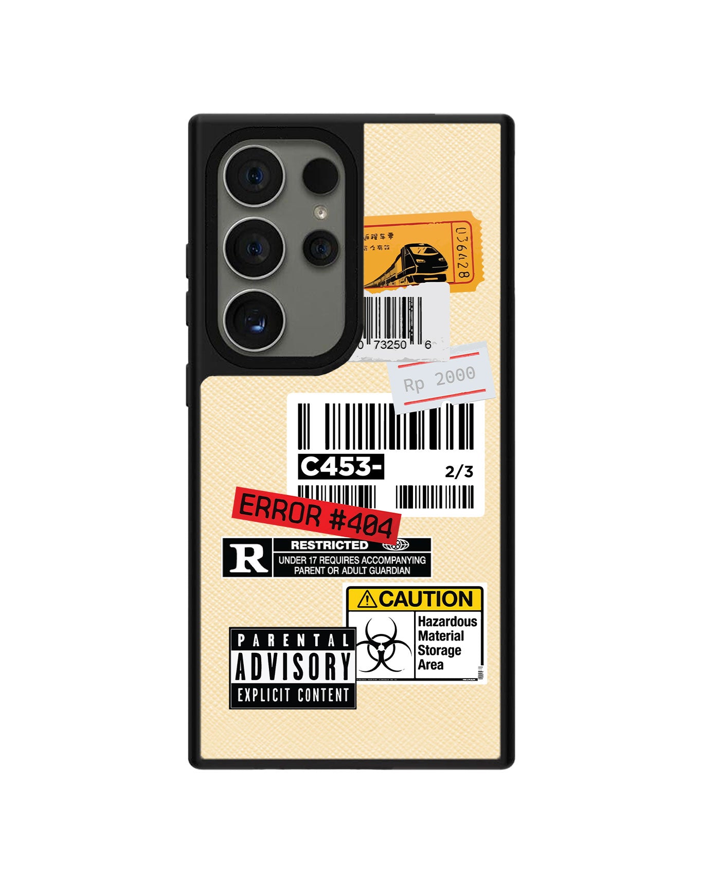 Android Leather Grip Case - Label Sticker Pack