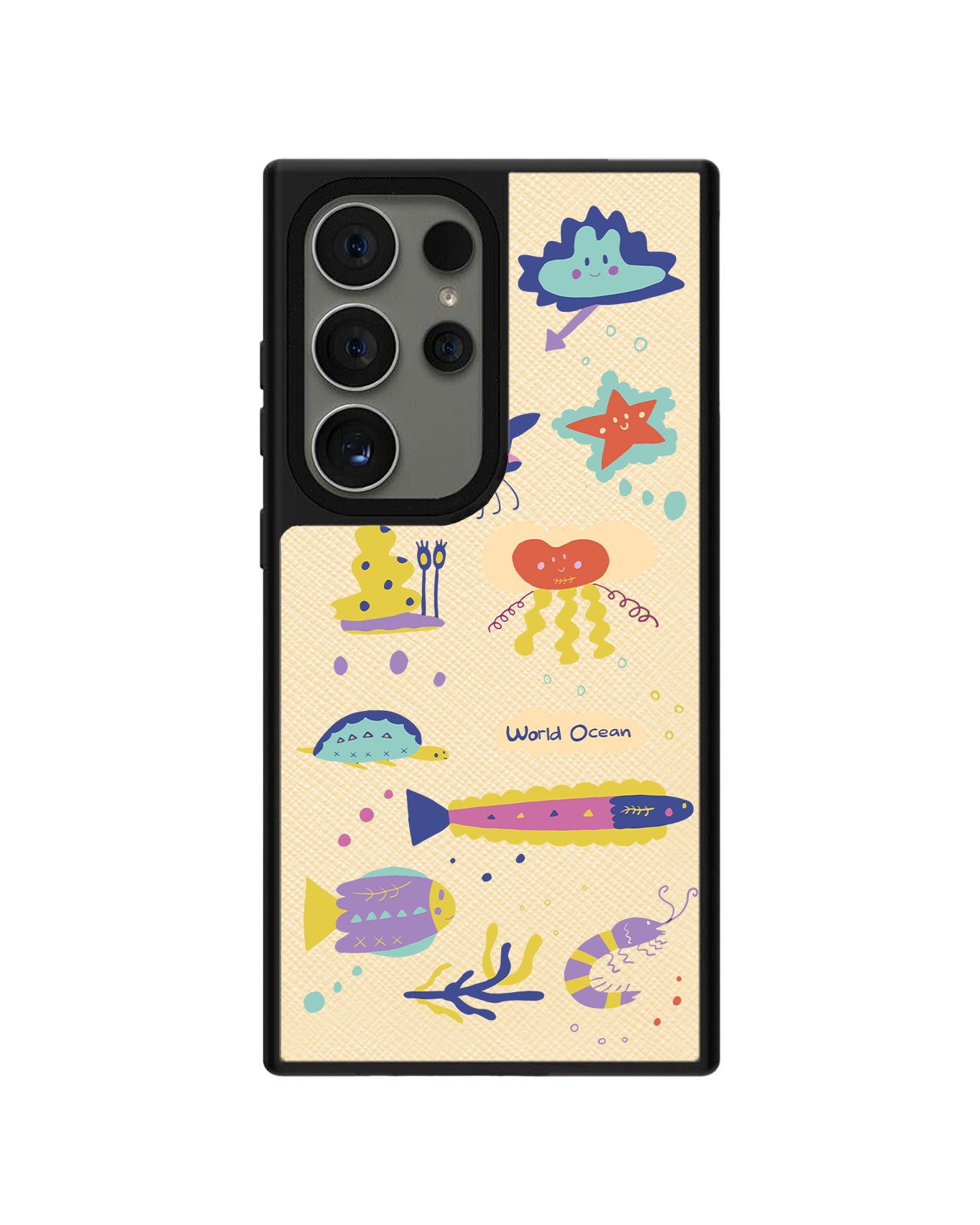 Android Leather Grip Case - Ocean World