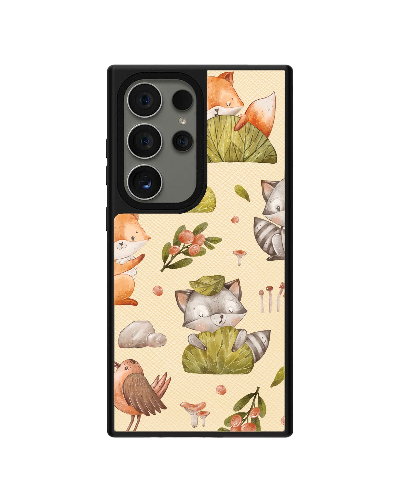 Android Leather Grip Case - Racoon and Friends