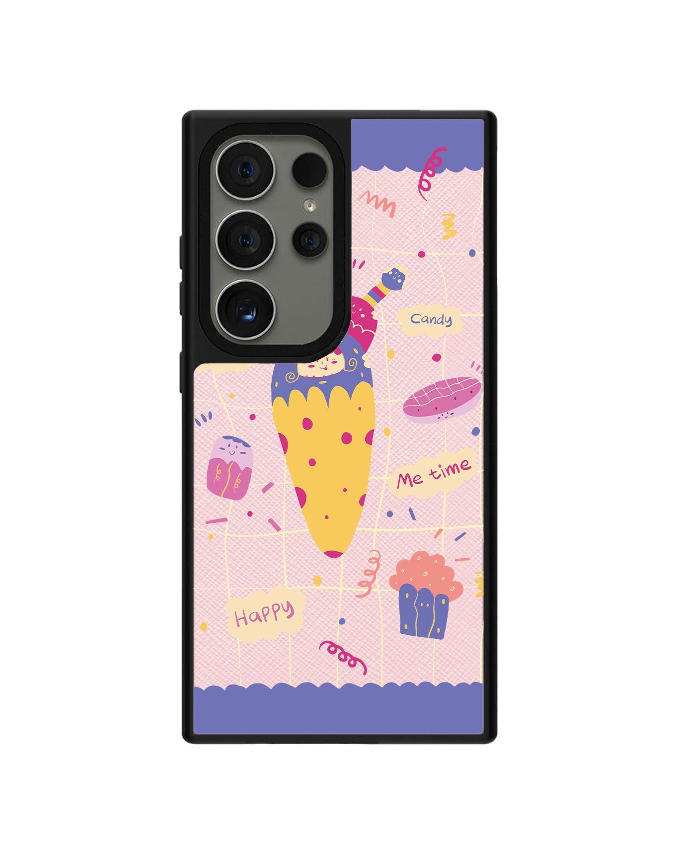 Android Leather Grip Case - Candy Doodle