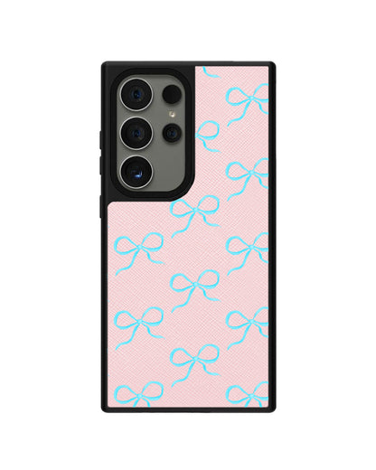 Android Leather Grip - Coquette Blue Bow