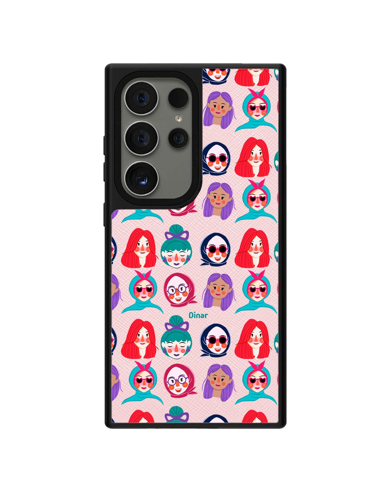 Android Leather Grip Case - Cute Sweety Faces