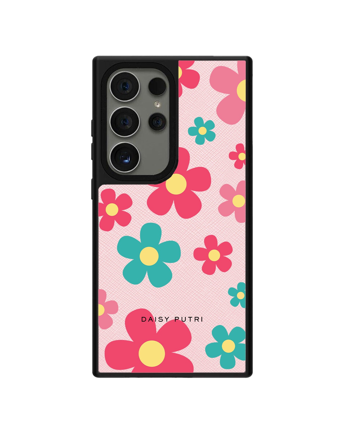 Android Leather Grip Case - Daisy Delight