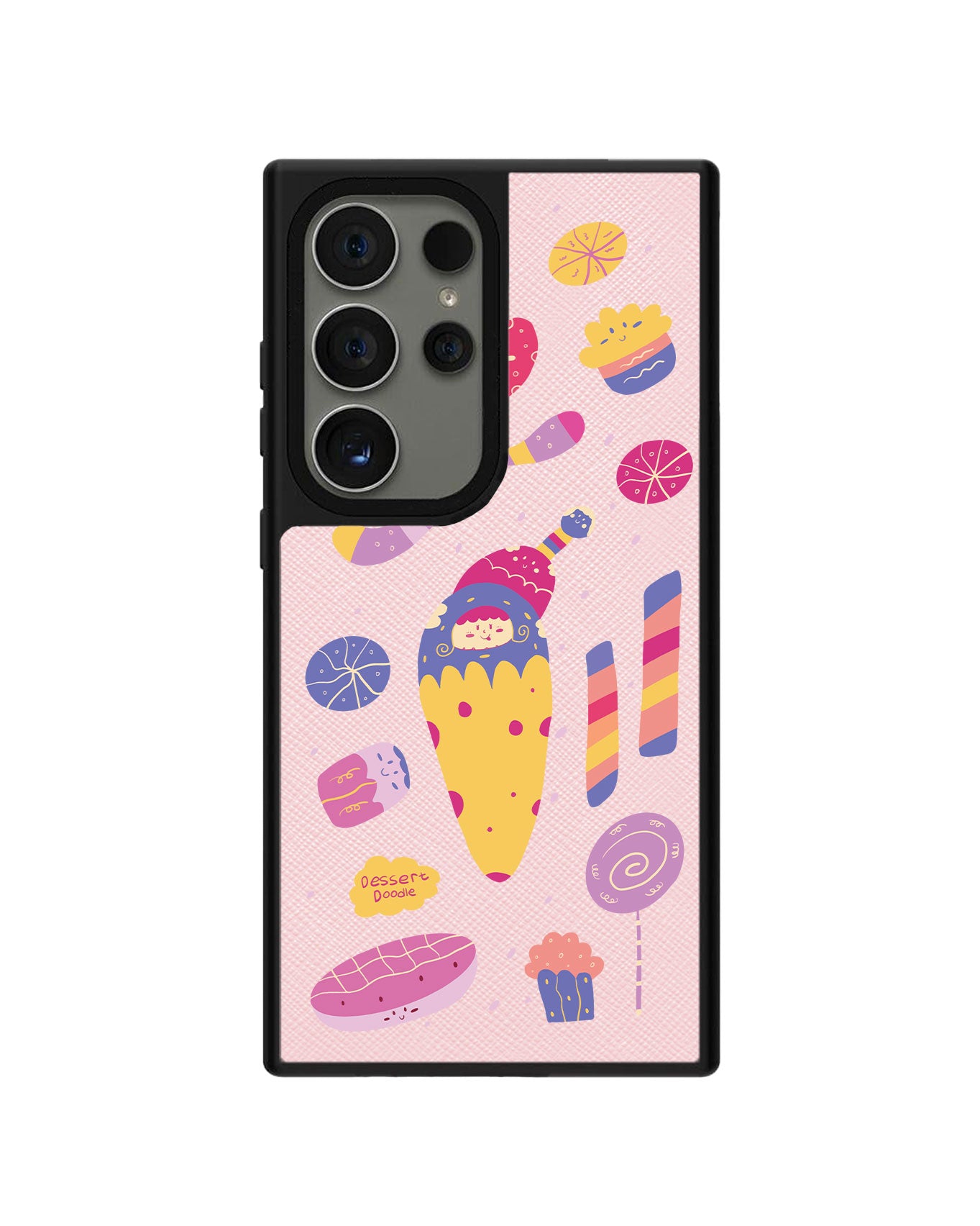 Android Leather Grip Case - Dessert Doodle