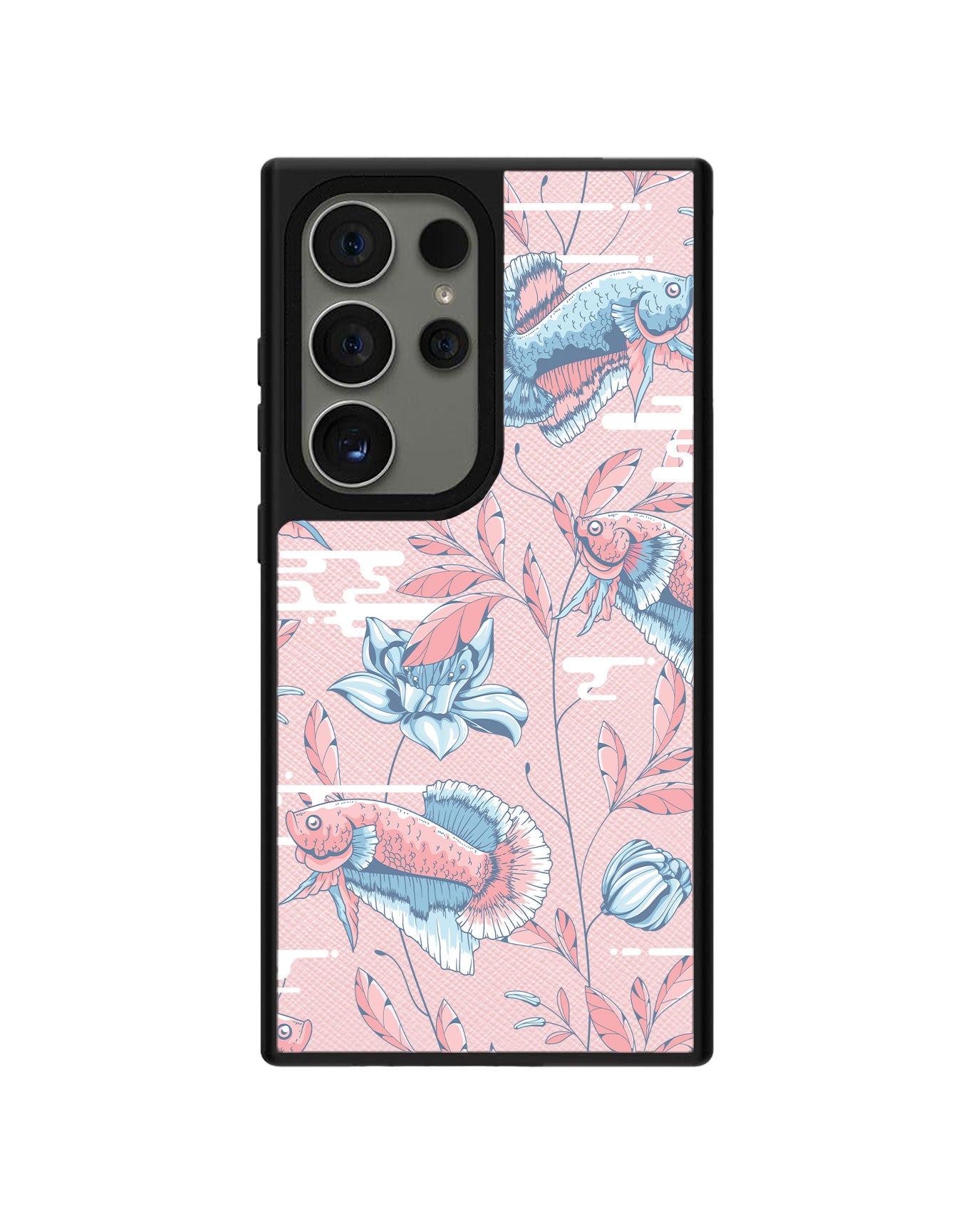 Android Leather Grip Case - Fish & Floral 3.0