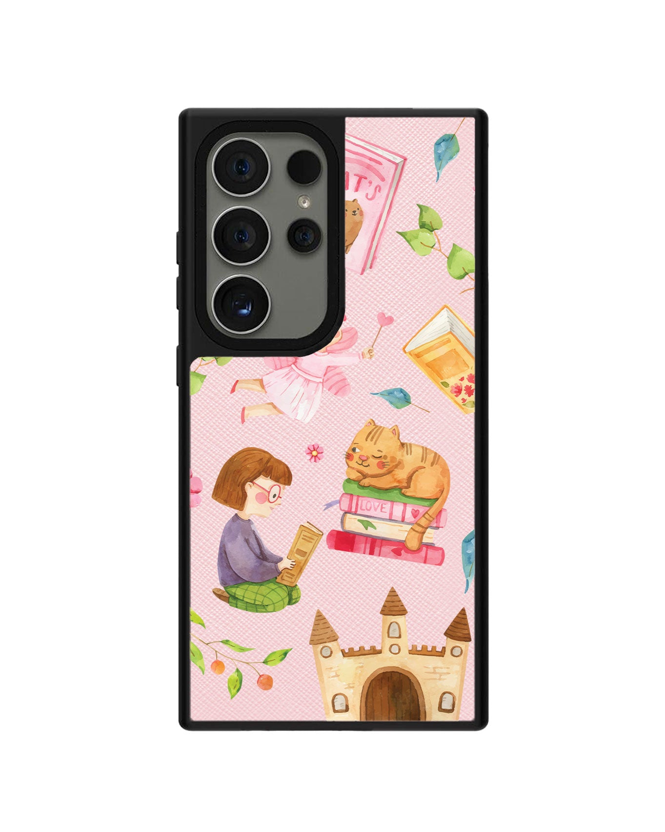 Android Leather Grip Case - Fairy Cat