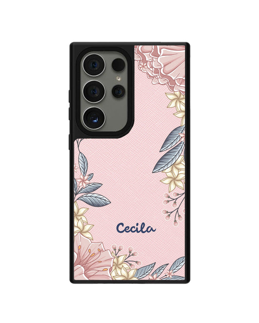 Android Leather Grip Case - Pink Florals