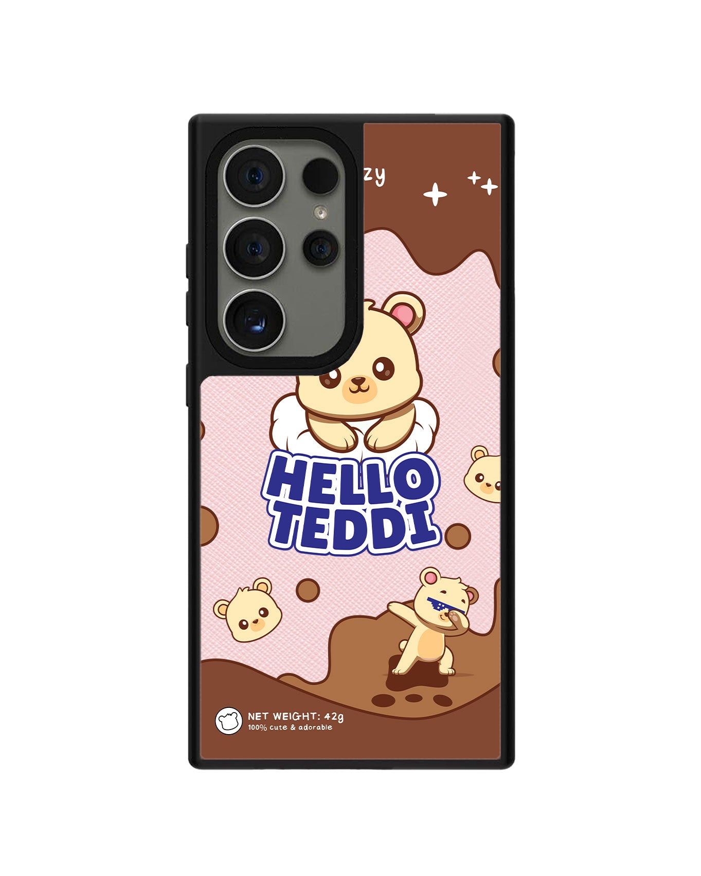 Android Leather Grip Case - Hello Teddy 1.0