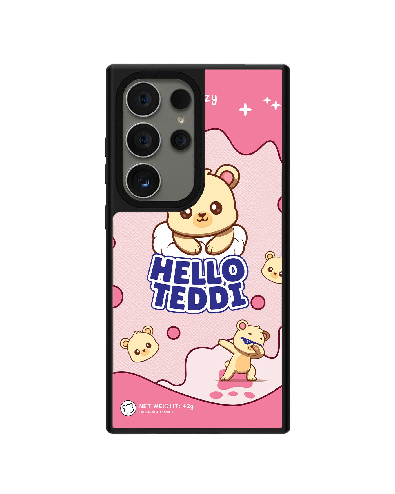 Android Leather Grip Case - Hello Teddy 2.0