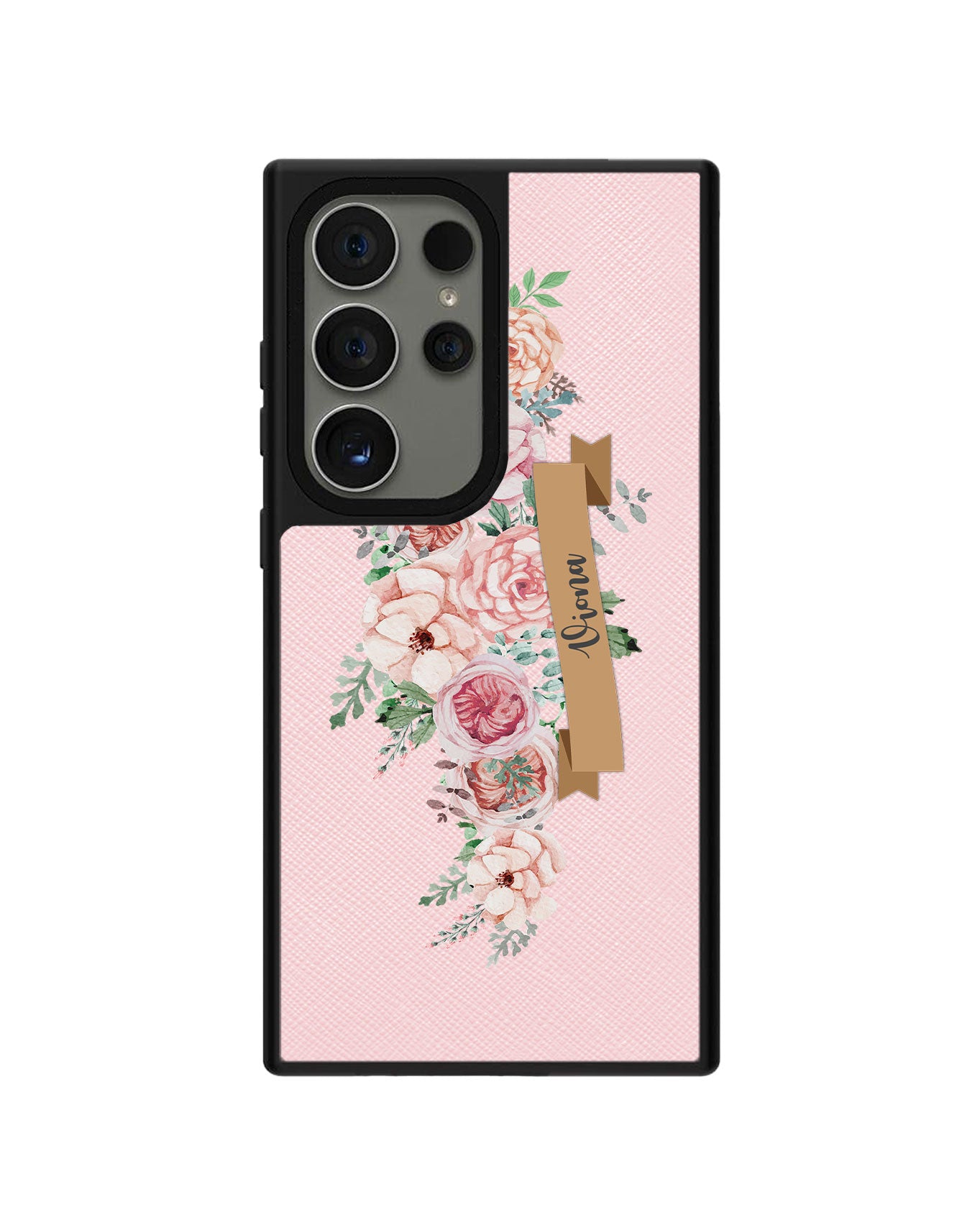 Android Leather Grip Case - Peony