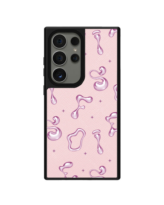 Android Leather Grip - CUSTOM MONOGRAM 3.0 Pink Chrome