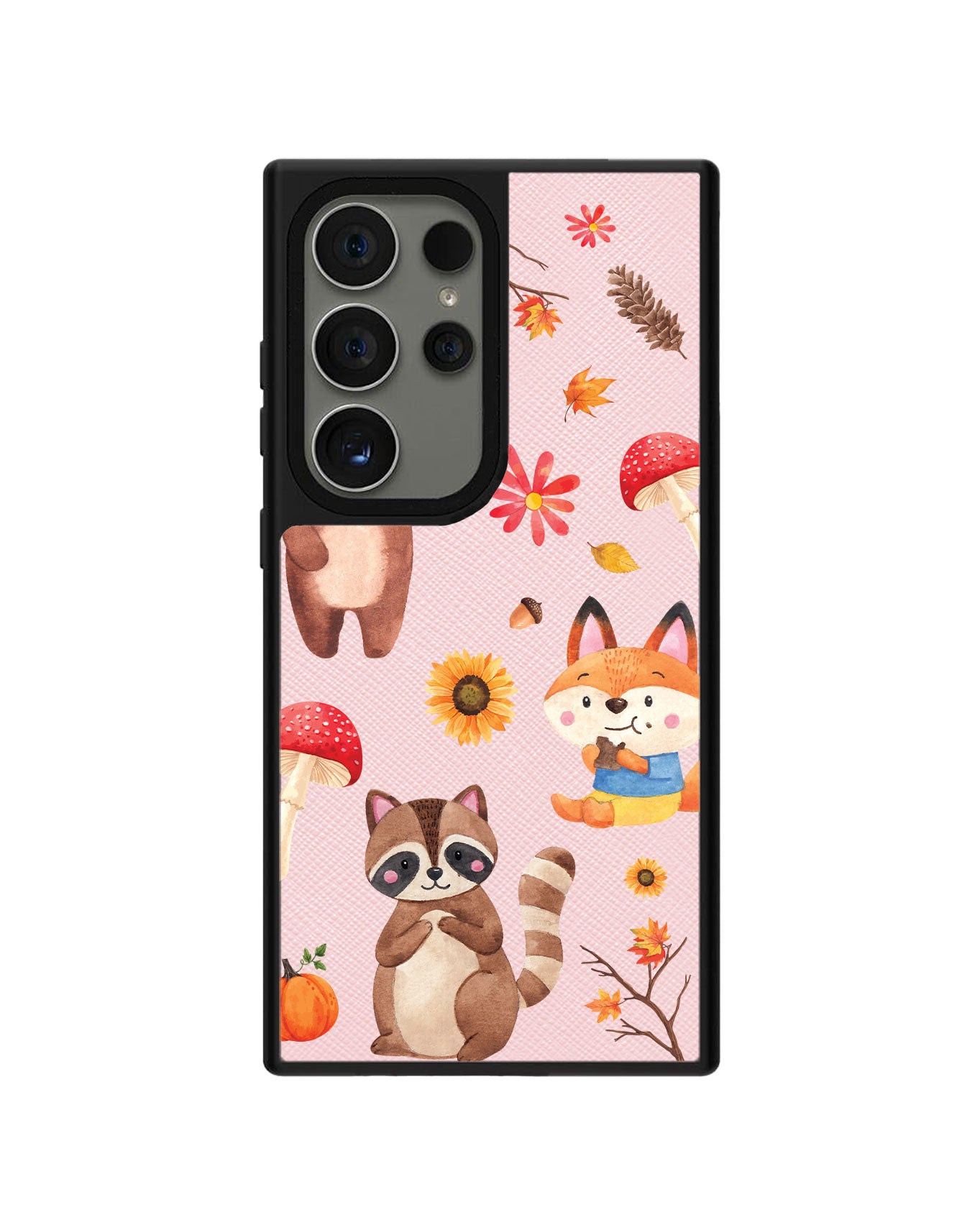 Android Leather Grip Case - Autumn Animals