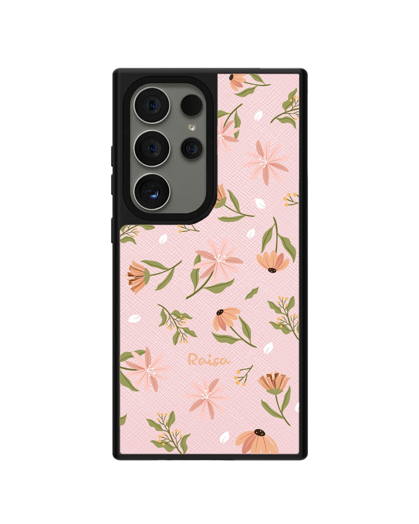 Android Leather Grip Case - Cosmos Flower