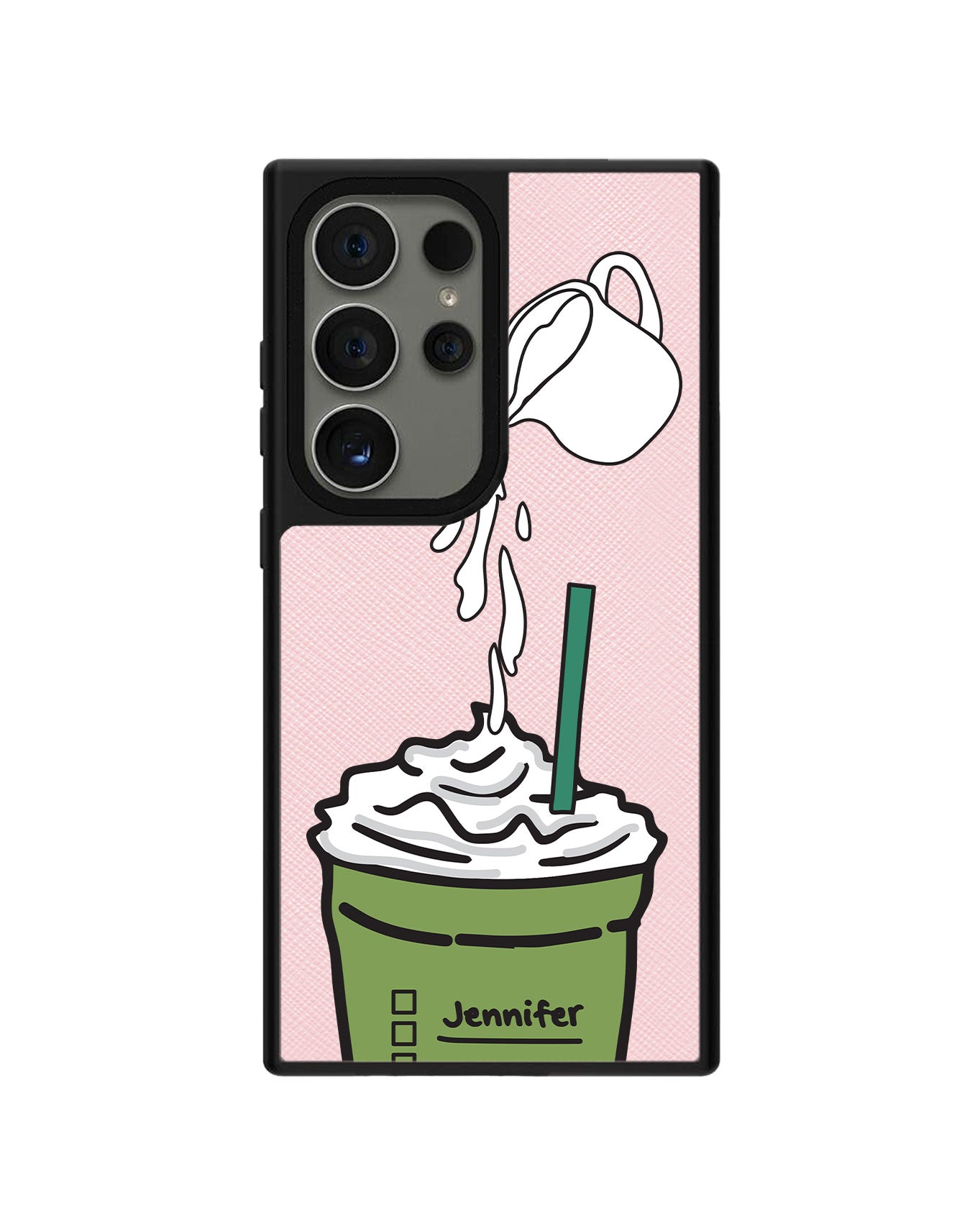 Android Leather Grip Case - Greentea Matcha Frappe