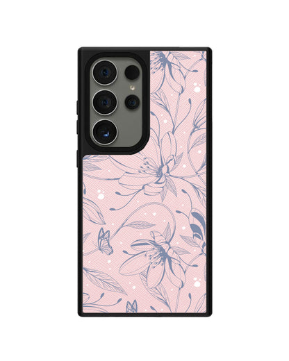 Android Leather Grip - Sketchy Flower & Butterfly 2.0