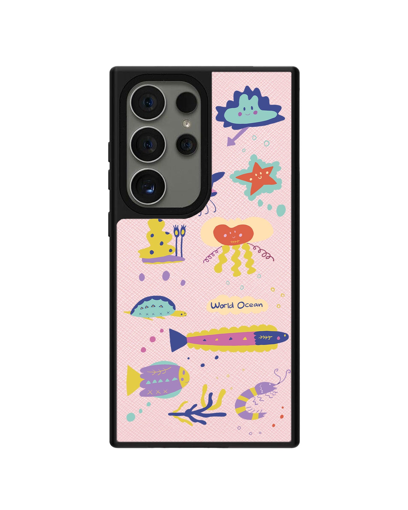 Android Leather Grip Case - Ocean World