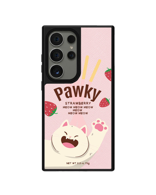 Android Leather Grip Case - Pawky Cat