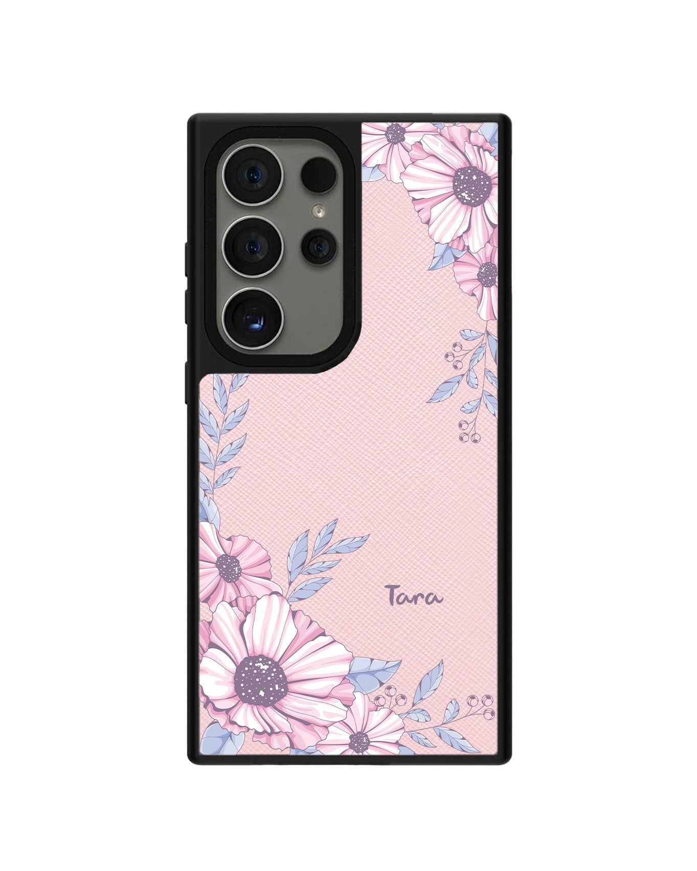 Android Leather Grip Case - Pink Blossom