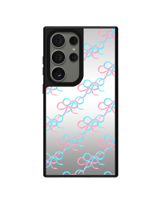 Android Mirror Grip - Coquette Pink & Blue Bow