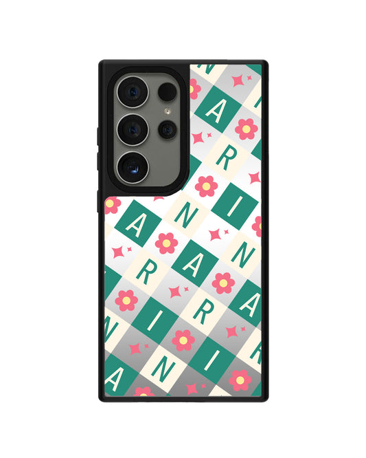 Android Mirror Grip - CUSTOM MONOGRAM 3.0 Flower Grid 4.0
