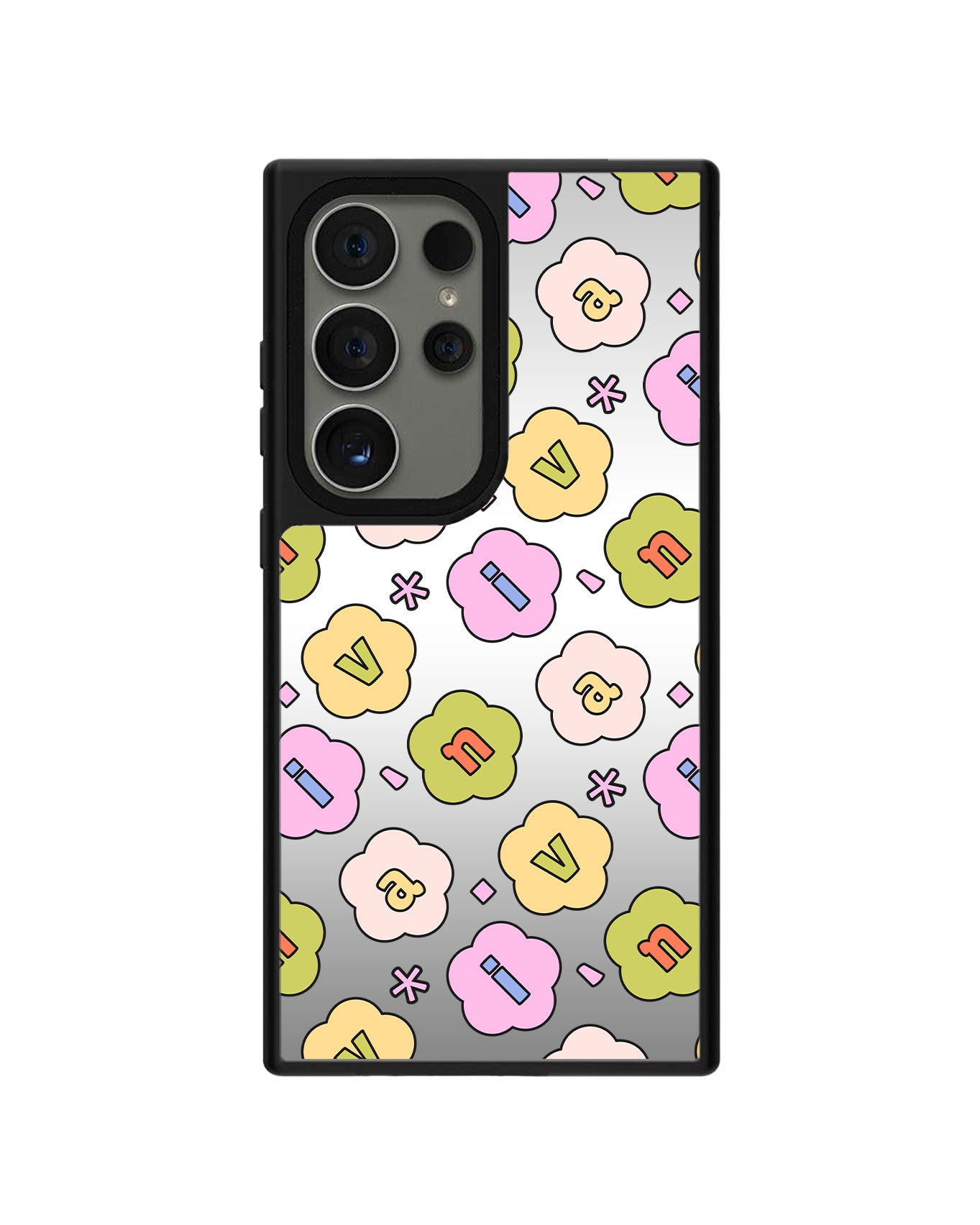 Android Mirror Grip - CUSTOM MONOGRAM 3.0 Flower Petals 1.0