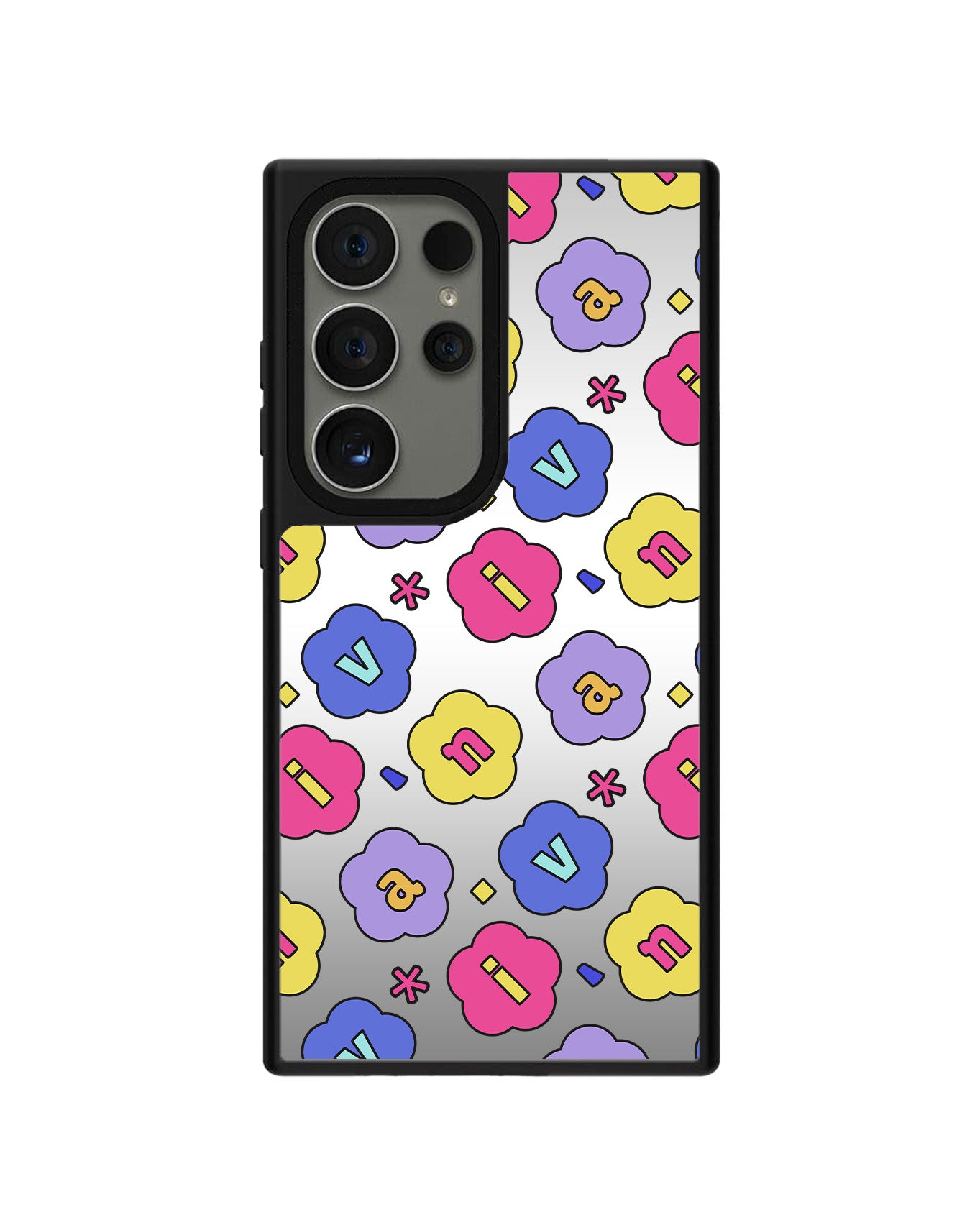 Android Mirror Grip - CUSTOM MONOGRAM 3.0 Flower Petals 2.0