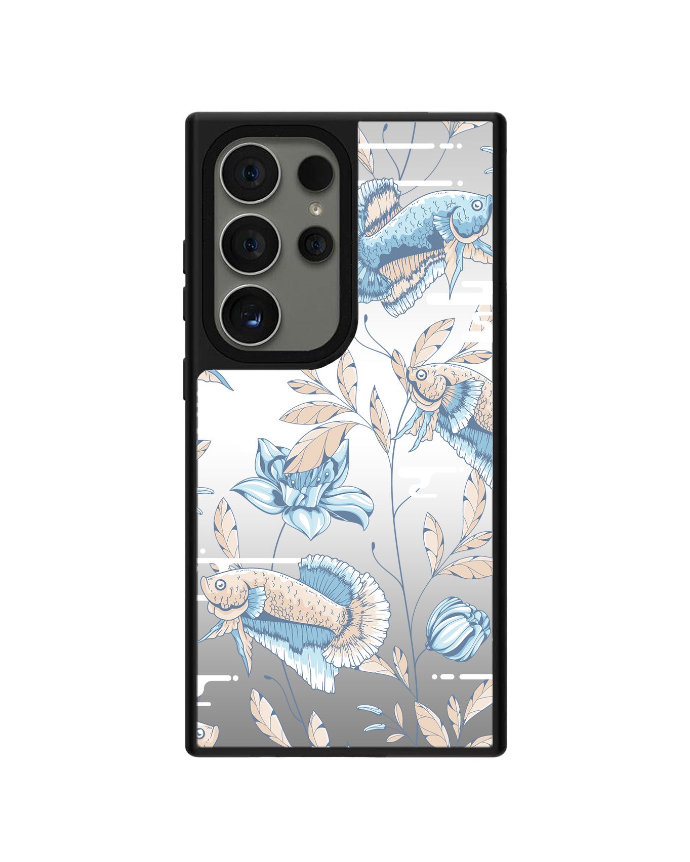 Android Mirror Grip Case - Fish & Floral 4.0