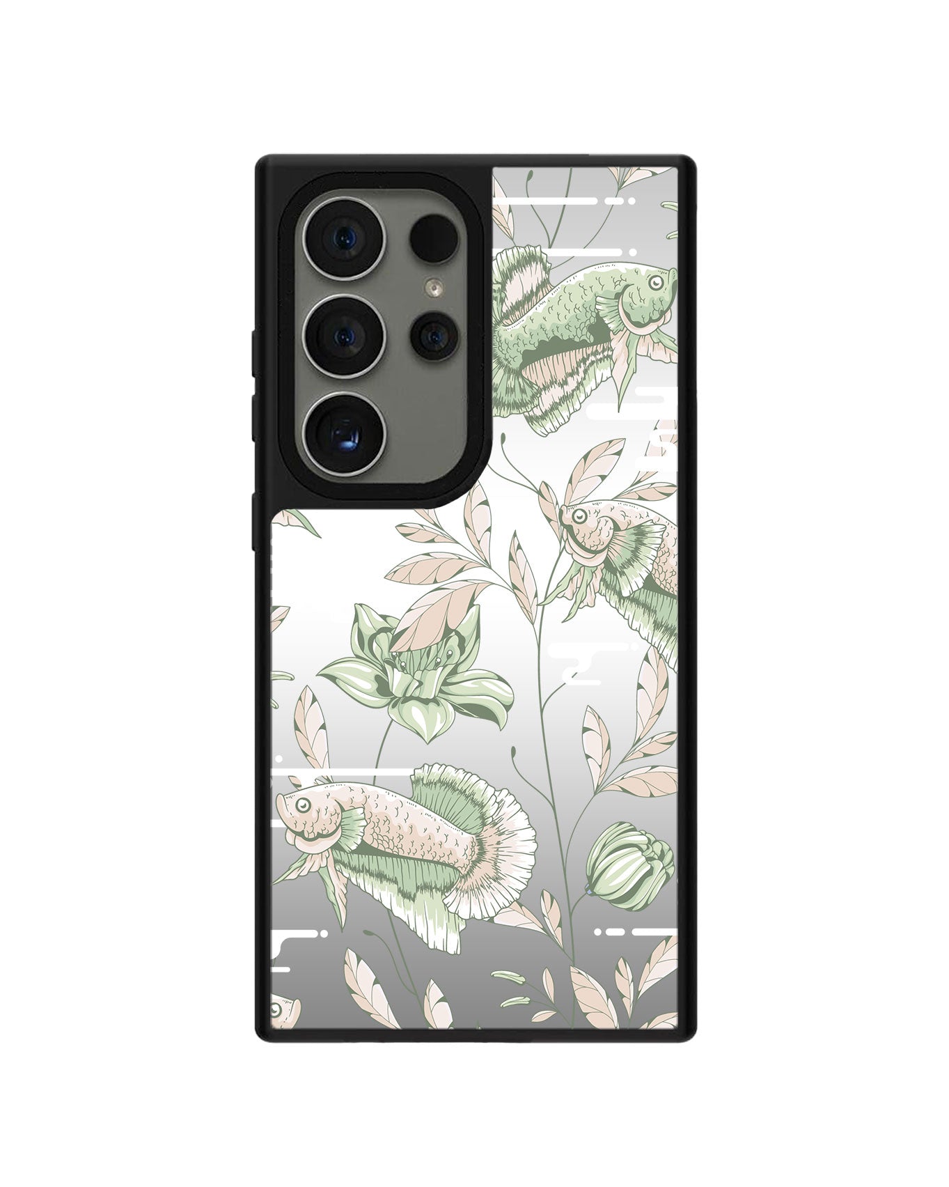 Android Mirror Grip Case - Fish & Floral 6.0