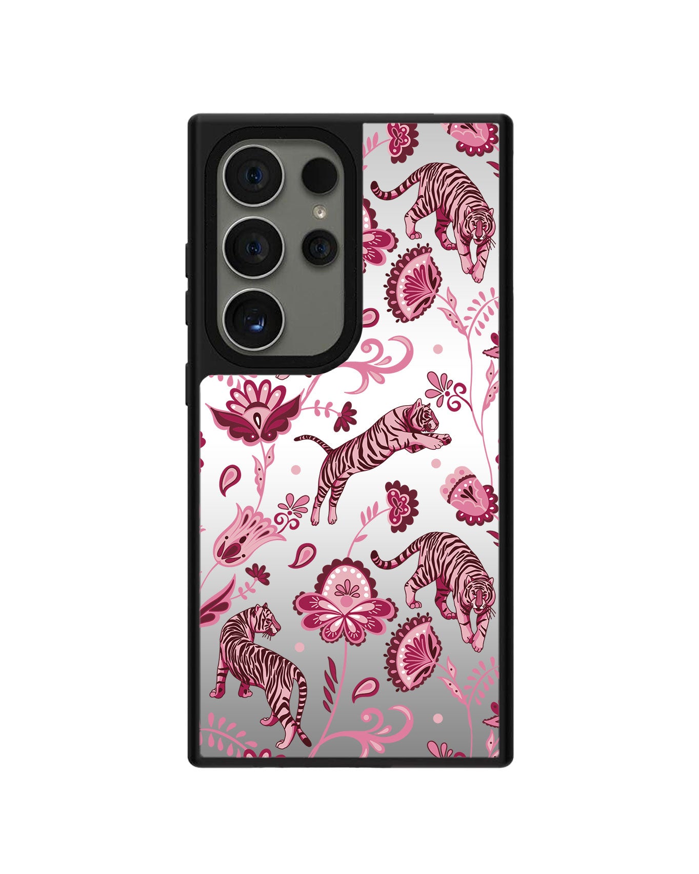 Android Mirror Grip Case - Tiger & Floral 2.0