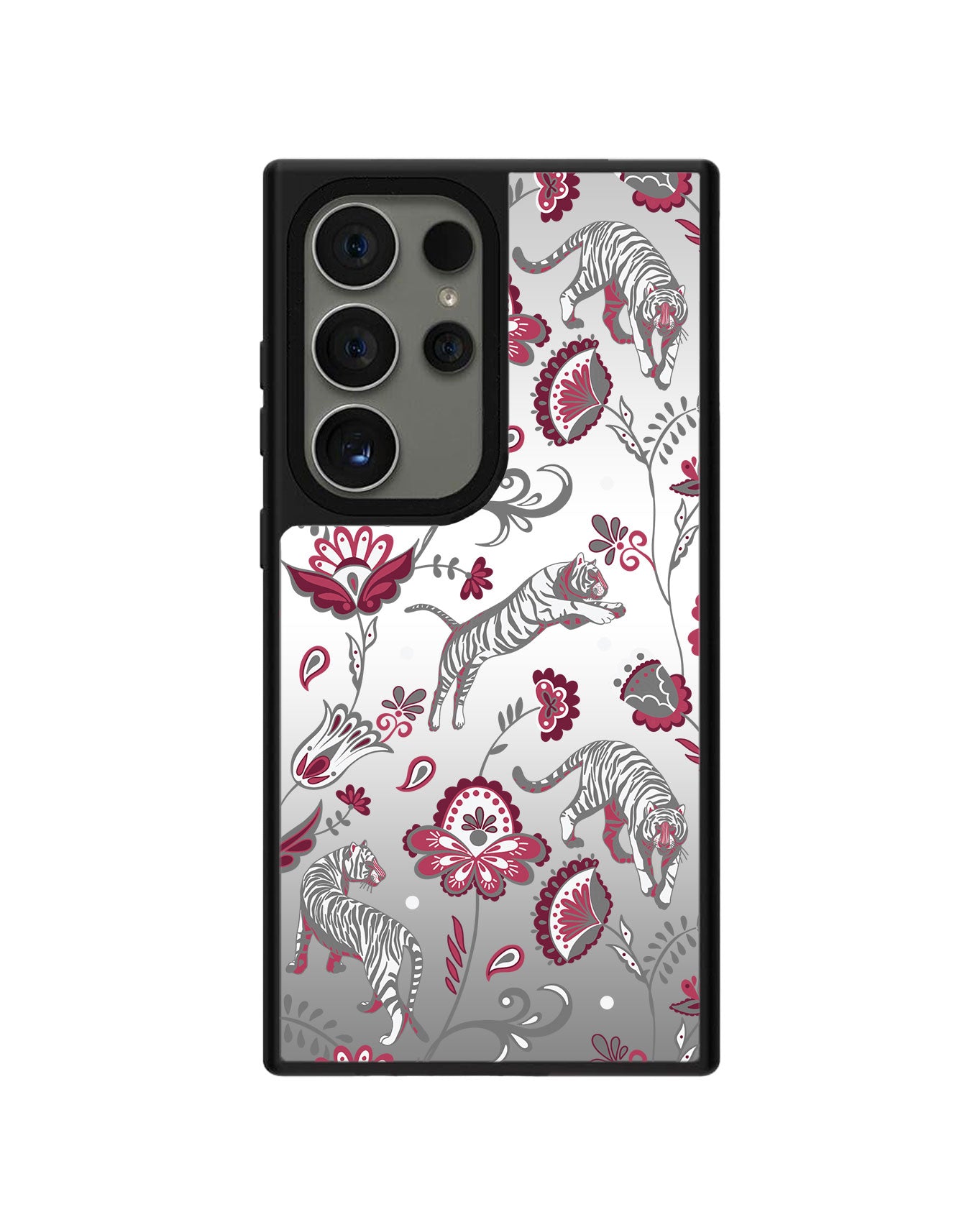 Android Mirror Grip Case - Tiger & Floral 6.0