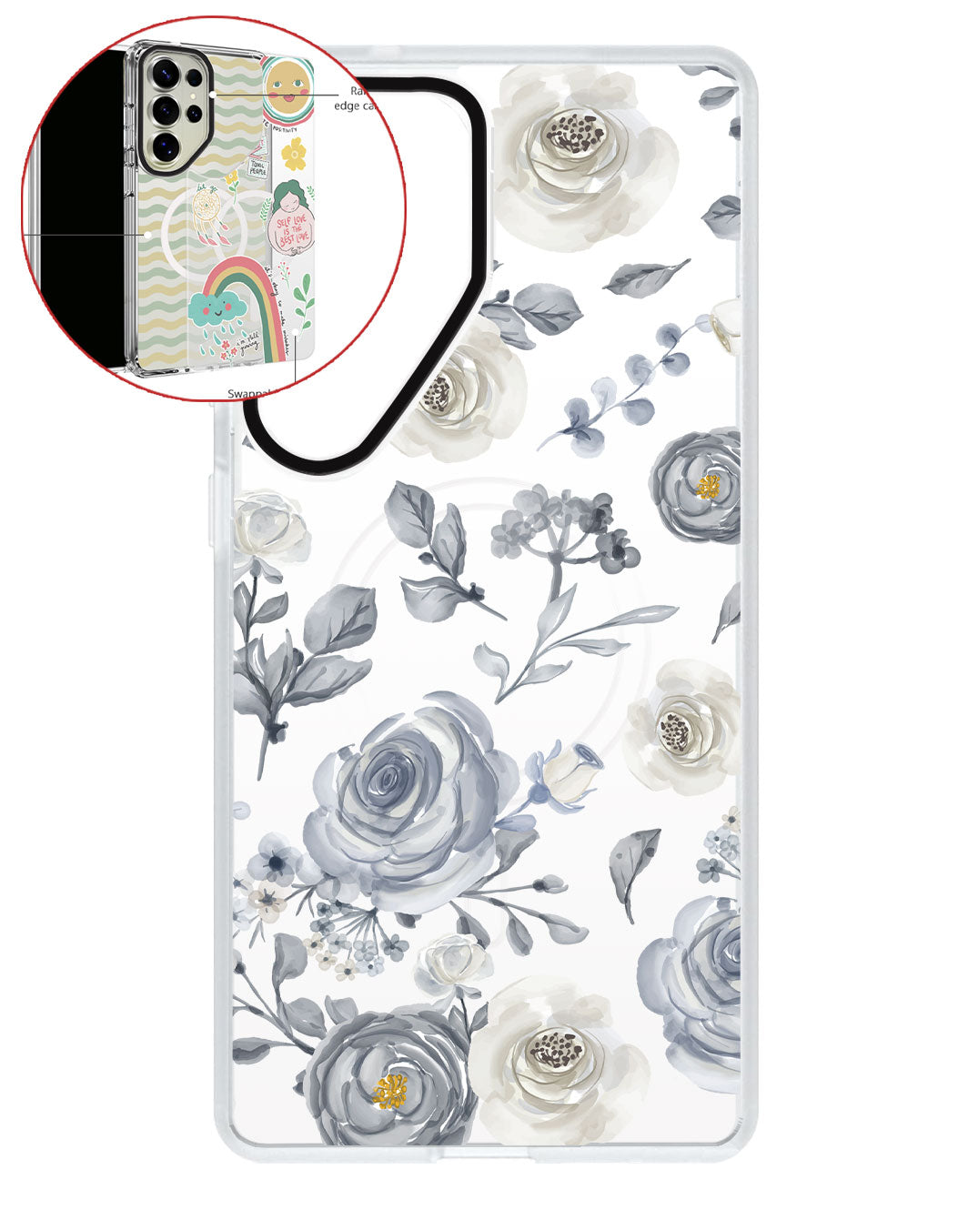 Magsafe Swappable Plate - Blue Flower
