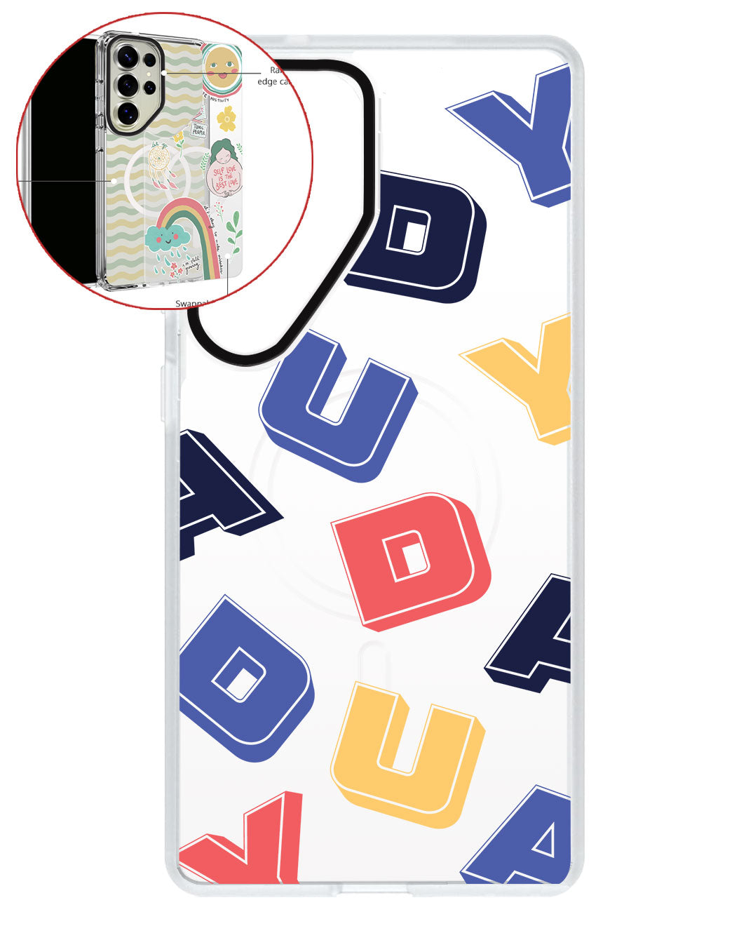 Magsafe Swappable Plate - Cool Monogram
