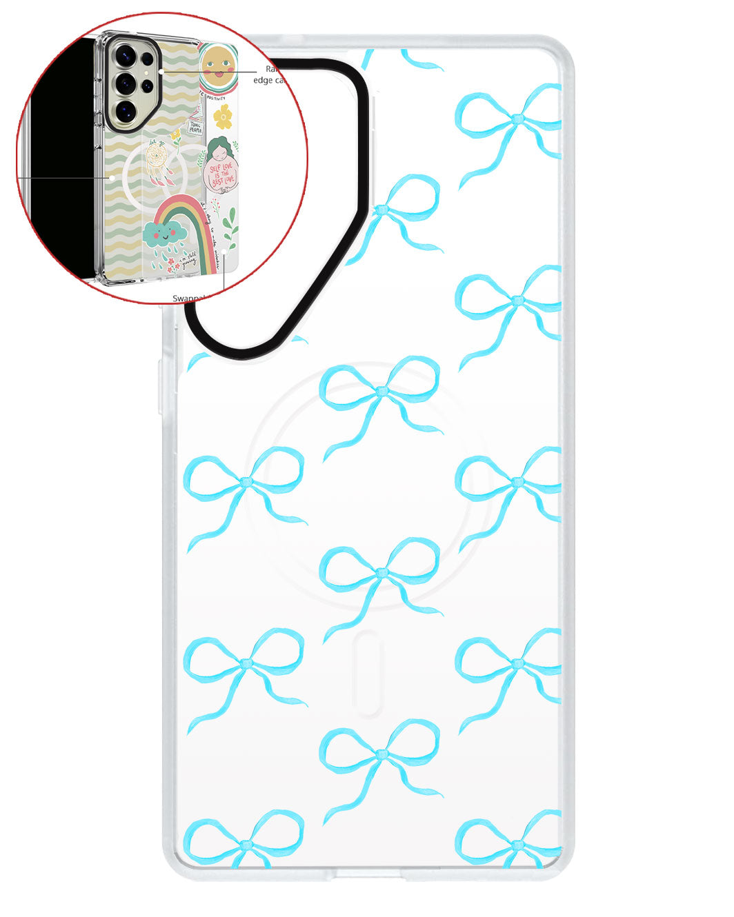 Magsafe Swappable Plate - Coquette Blue Bow