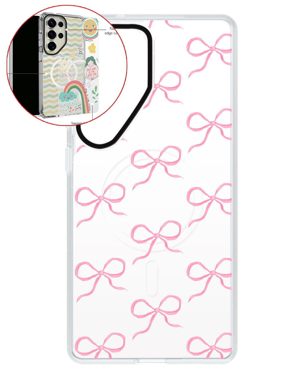Magsafe Swappable Plate - Coquette Pink Bow