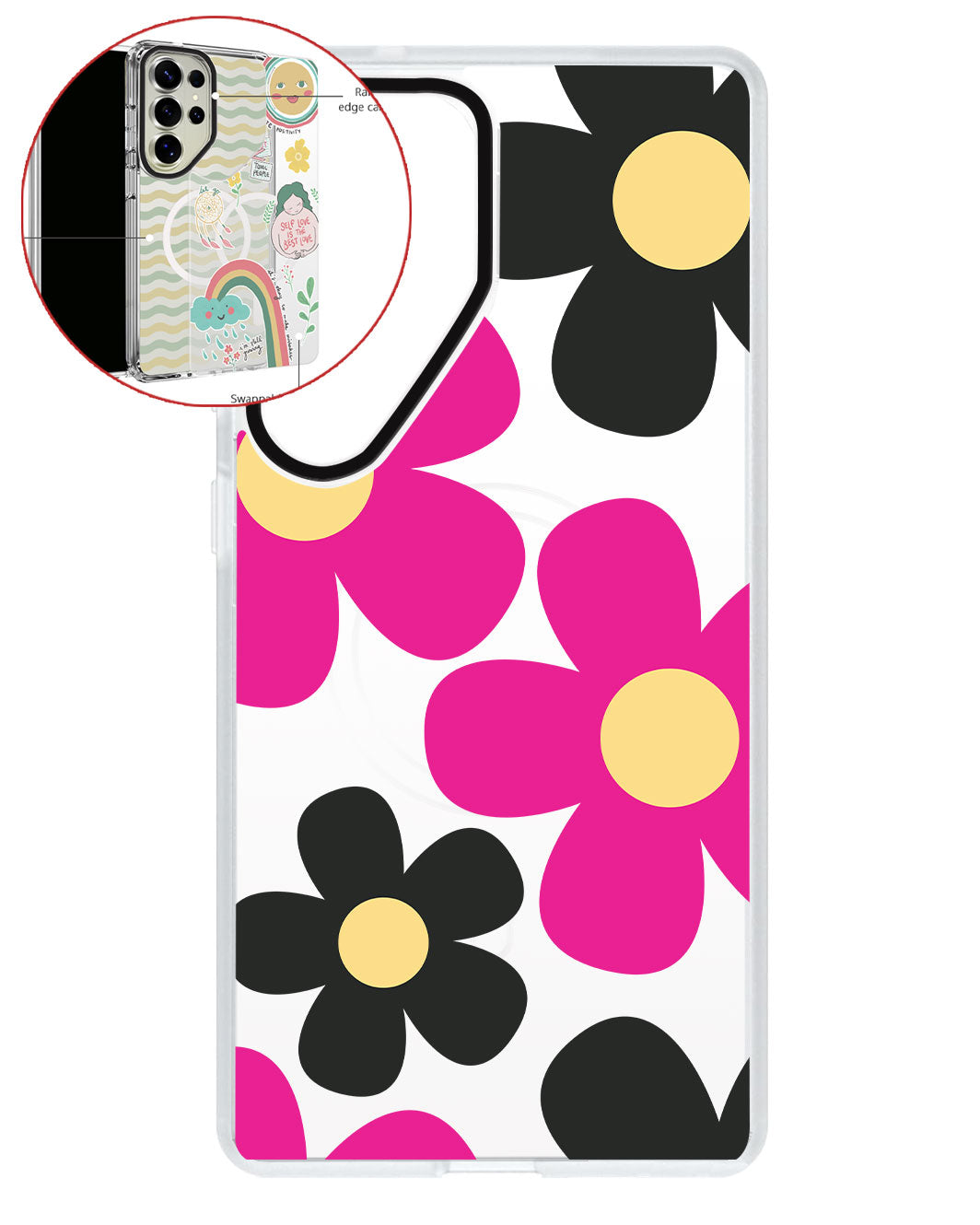 Magsafe Swappable Plate - Daisy Hot Pink