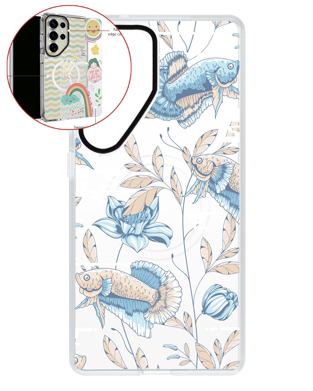 Magsafe Swappable Plate - Fish & Floral 4.0
