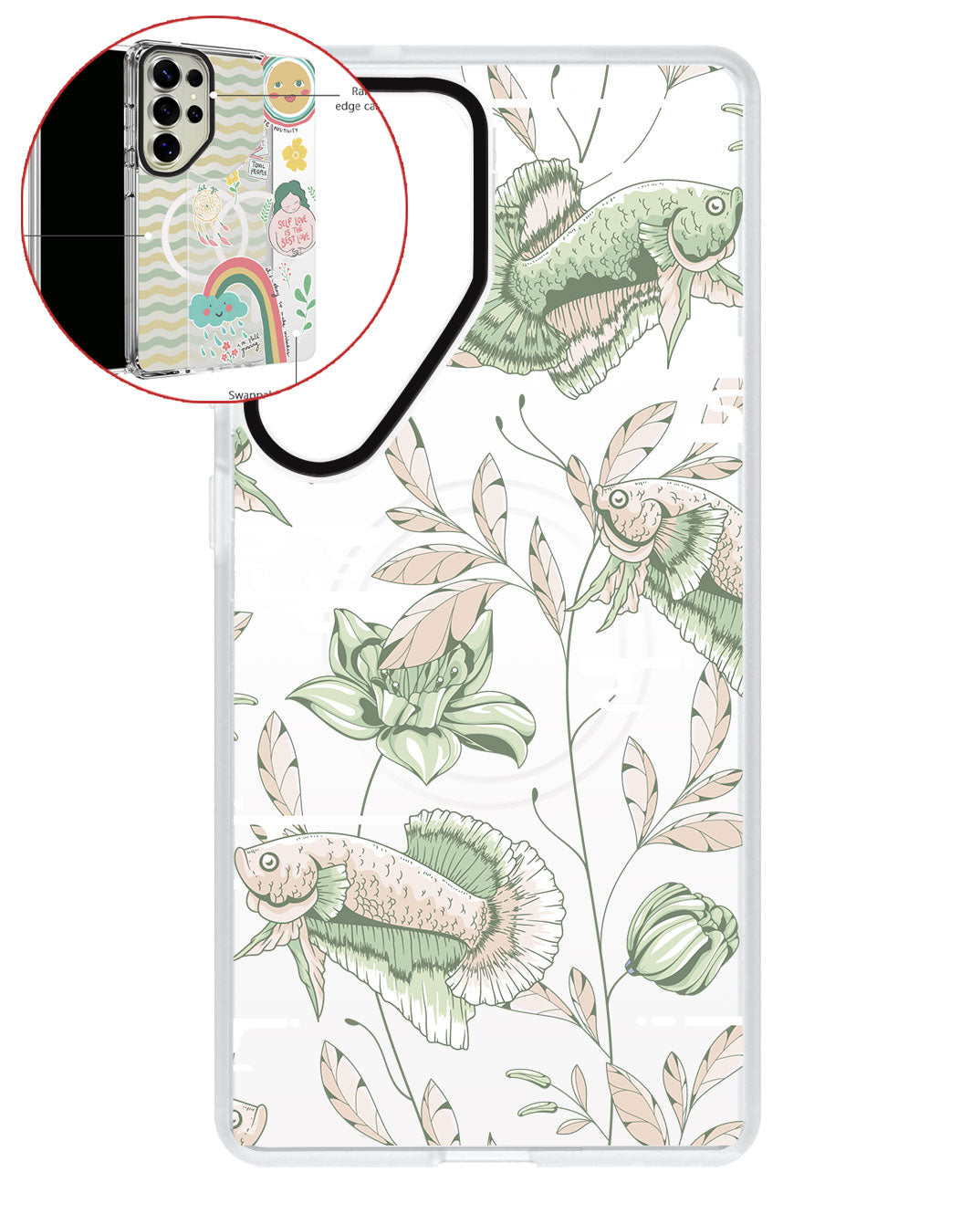 Magsafe Swappable Plate - Fish & Floral 6.0