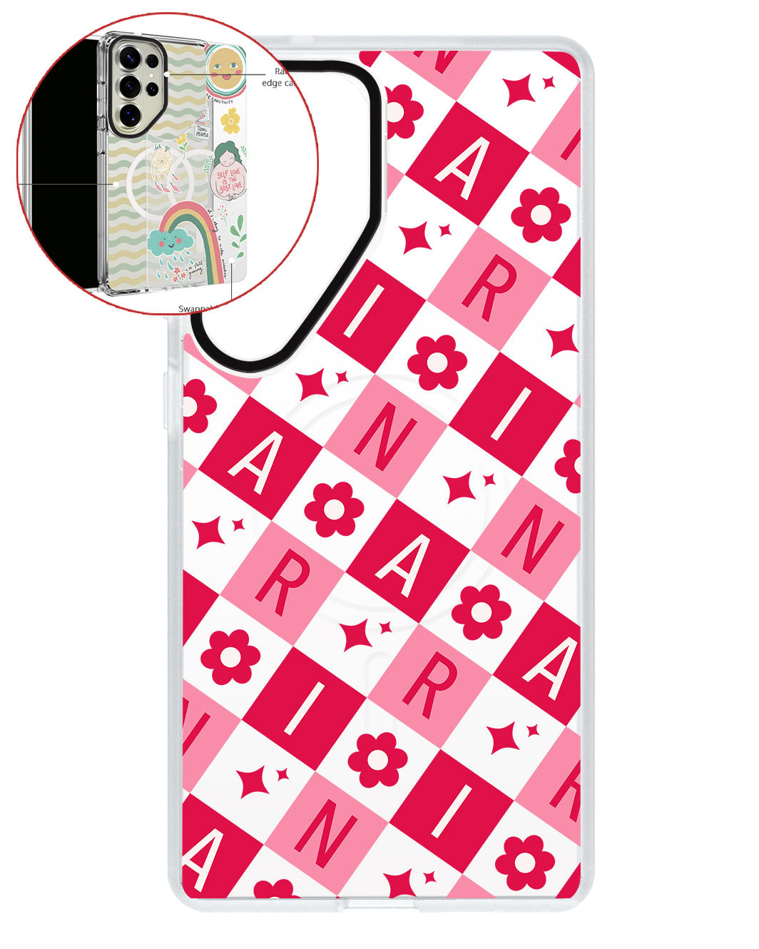 Magsafe Swappable Plate - CUSTOM MONOGRAM 3.0 Flower Grid 1.0