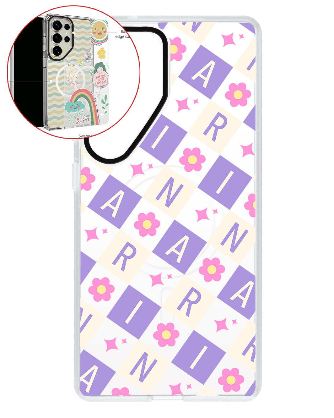 Magsafe Swappable Plate - CUSTOM MONOGRAM 3.0 Flower Grid 3.0