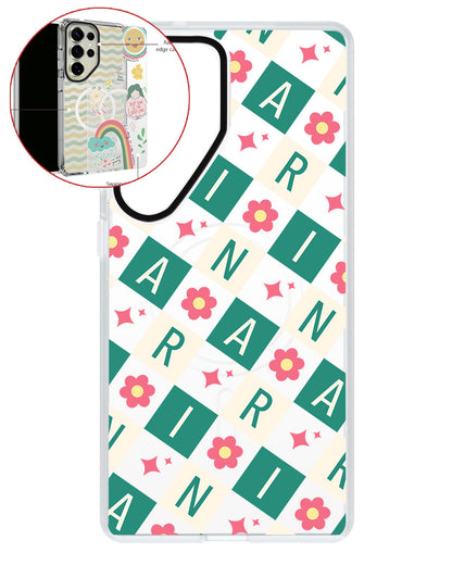Magsafe Swappable Plate - CUSTOM MONOGRAM 3.0 Flower Grid 4.0
