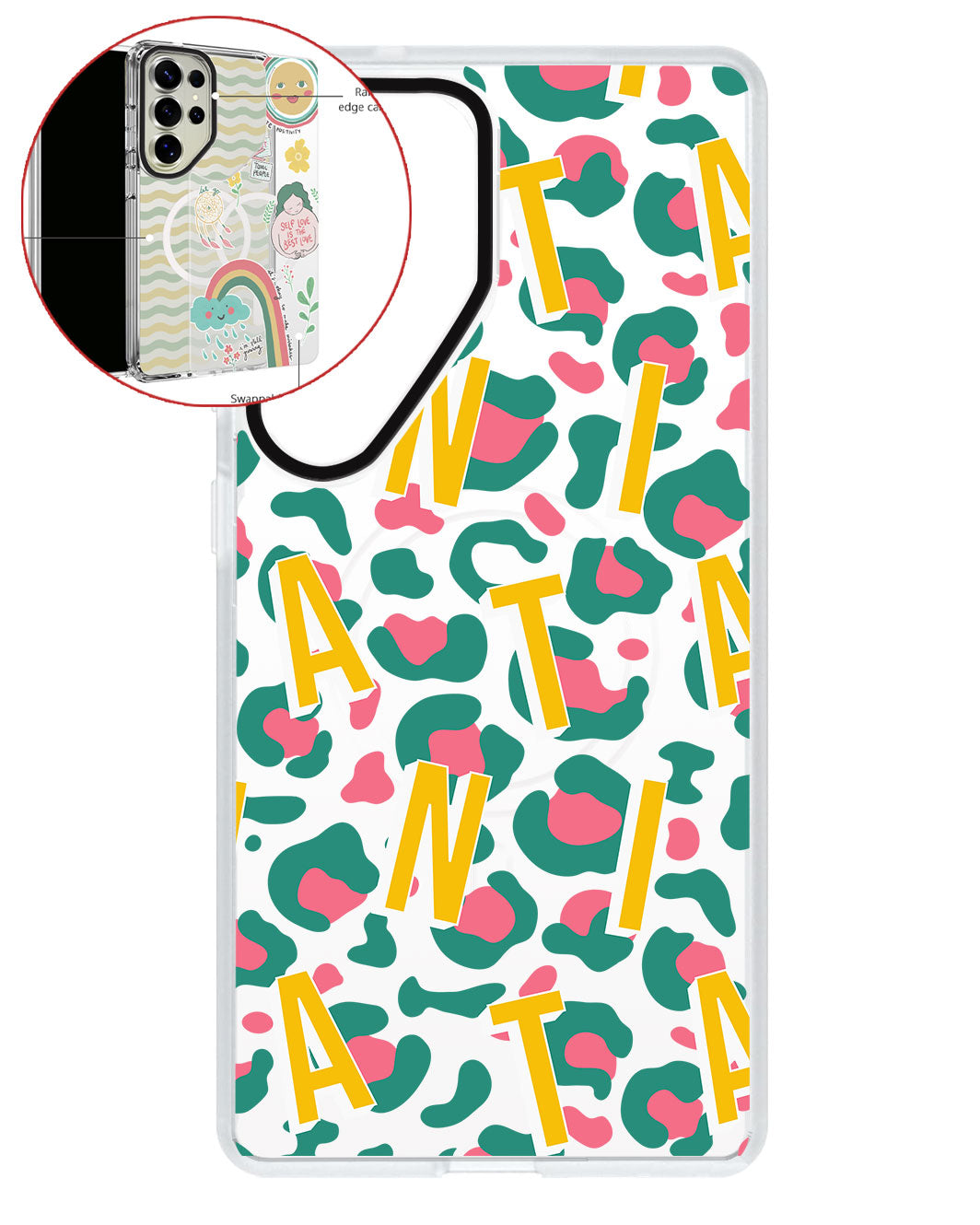 Magsafe Swappable Plate - CUSTOM MONOGRAM 3.0 Leopard 4.0