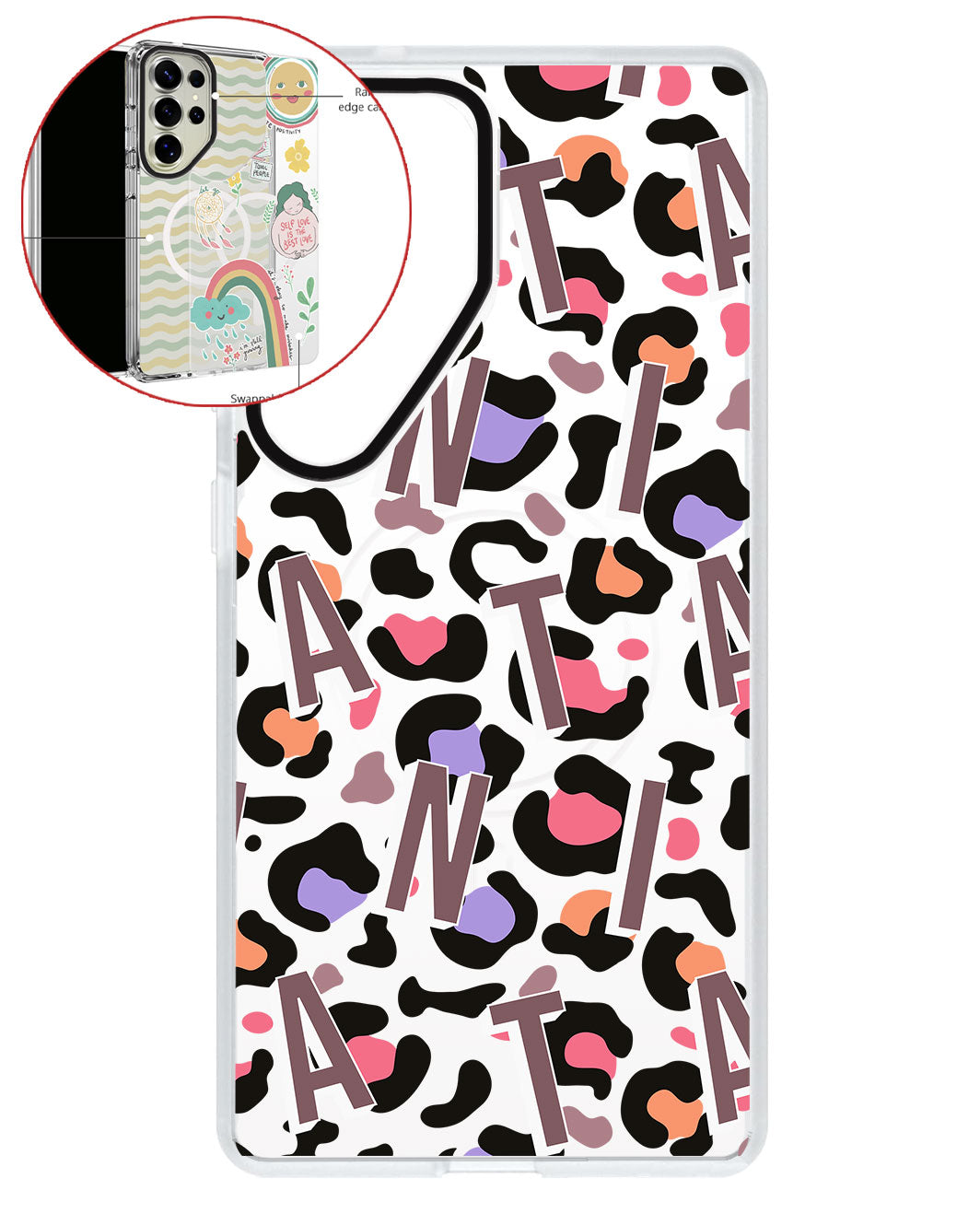 Magsafe Swappable Plate - CUSTOM MONOGRAM 3.0 Leopard 5.0